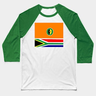 Sporty South African Design on Green Background Baseball T-Shirt